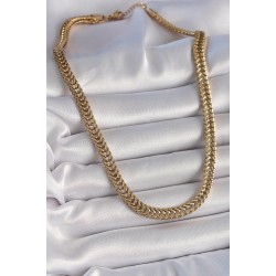 316L Çelik Gold Renk Balık Sırtı Model Kadın Kolye