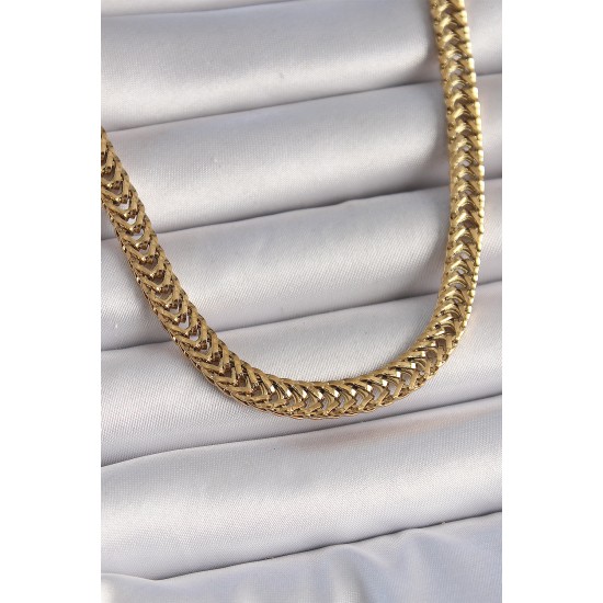 316L Çelik Gold Renk Balık Sırtı Model Kadın Kolye 316L Çelik Gold Renk Balık Sırtı Model Kadın Kolye