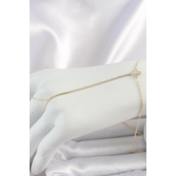 Pirinç Gold Renk Su Yolu Zirkon Taşlı Yonca Model Kadın Şahmeran