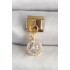 316L Çelik Gold Renk Sallantı Daire Zirkon Taşlı Nomination Charm