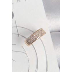 Pirinç Gold Renk Zirkon Taşlı Kadın Kıkırdak Küpe