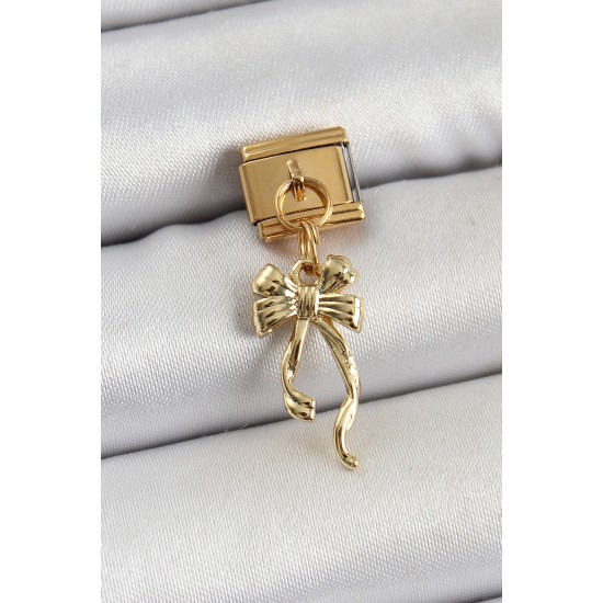 316L Çelik Sallantılı Uzun Fiyonk Model Gold Renk Nomination Charm 316L Çelik Sallantılı Uzun Fiyonk Model Gold Renk Nomination Charm