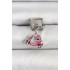 316L Çelik Gümüş Renk Pembe Scooter Model Nomination Charm