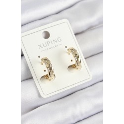 Xuping Zirkon Taşlı Halka Model Gold Renk Kadın Küpe