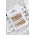 Pirinç Karışık Halka Model Gold Renk 6 Çift Kadın Küpe Set
