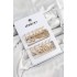 Pirinç Karışık Halka Model Gold Renk 6 Çift Kadın Küpe Set