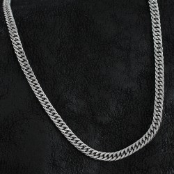 316L Çelik Cuba Zincir Model Gümüş Renk Erkek Kolye