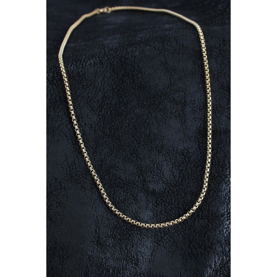 316L Çelik Örme Zincir Model Gold Renk Erkek Kolye 316L Çelik Örme Zincir Model Gold Renk Erkek Kolye