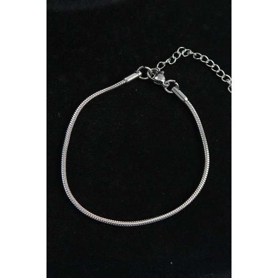 316L Çelik Oval İtalyan Model Gümüş Renk Erkek Bileklik 316L Çelik Oval İtalyan Model Gümüş Renk Erkek Bileklik