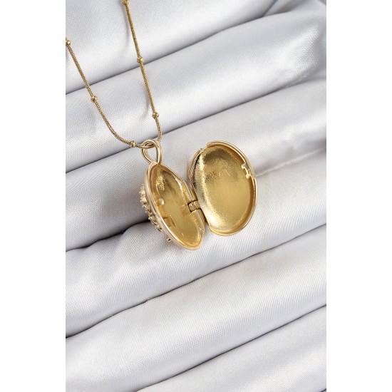316L Çelik Zincir Açılabilir Anka Kuşu Model Zirkon Taşlı Gold Renk Kadın Kolye 316L Çelik Zincir Açılabilir Anka Kuşu Model Zirkon Taşlı Gold Renk Kadın Kolye