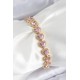 Pirinç Zirkon Taşlı Pembe Kalp Baget Model Gold Renk VIP Seri Kadın Bileklik Pirinç Zirkon Taşlı Pembe Kalp Baget Model Gold Renk VIP Seri Kadın Bileklik