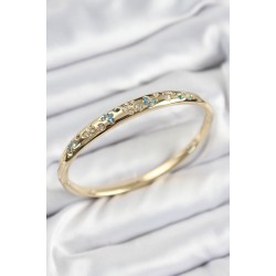 Pirinç Zirkon Taşlı Kelebek Model Gold Renk Kadın Kelepçe