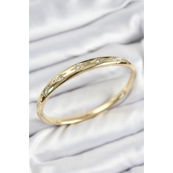 Pirinç Zirkon Taşlı Kutup Yıldızı Model Gold Renk Kadın Kelepçe
