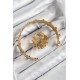 Pirinç Topcuk Model Gold Renk Bileklik Yüzük Set