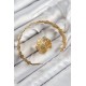 Pirinç Çiçek Model Gold Renk Bileklik Yüzük Set Pirinç Çiçek Model Gold Renk Bileklik Yüzük Set