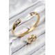 Pirinç Zirkon Taşlı Ayrık Model Gold Renk Bileklik Yüzük Set