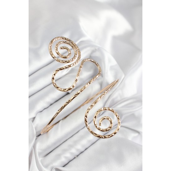 Pirinç Etnik Model Gold Renk Pazu Bileklik Pirinç Etnik Model Gold Renk Pazu Bileklik