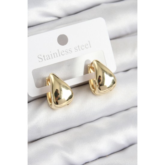 Pirinç Halka Model Gold Renk Kadın Küpe Pirinç Halka Model Gold Renk Kadın Küpe