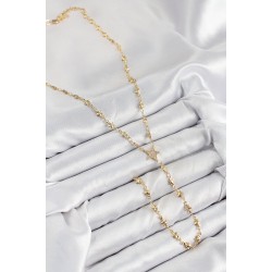 Pirinç Zirkon Taşlı Yıldız Model Gold Renk Y Kolye