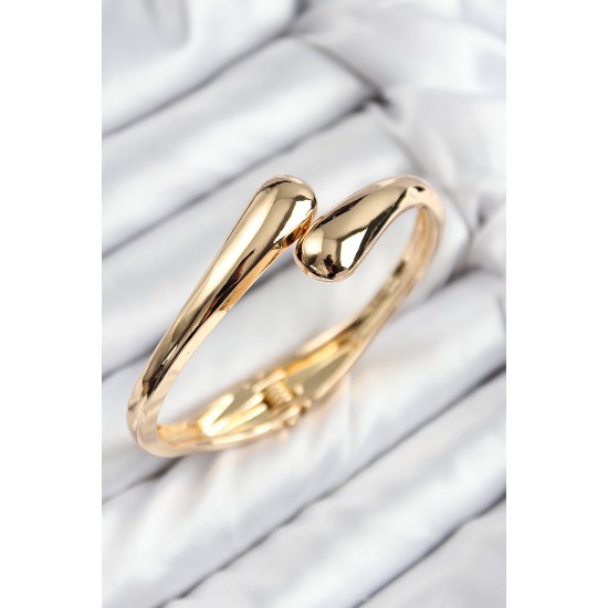 Pirinç Sarmal Model Gold Renk Kadın Kelepçe Pirinç Sarmal Model Gold Renk Kadın Kelepçe