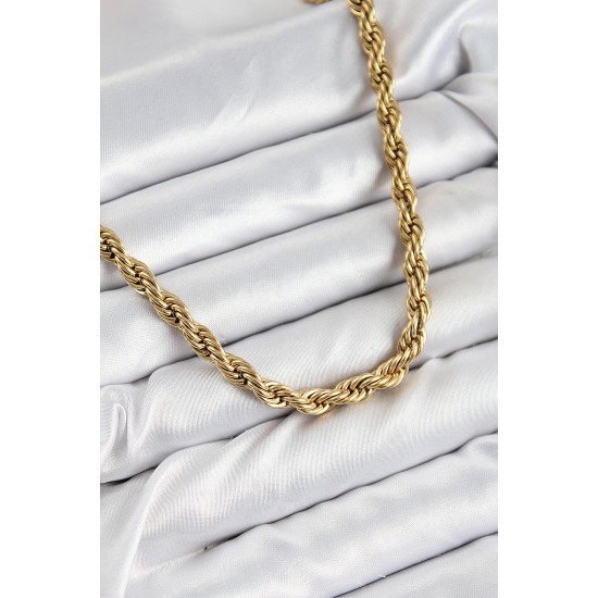 316L Çelik Burgu Model Gold Renk Kadın Kolye 316L Çelik Burgu Model Gold Renk Kadın Kolye