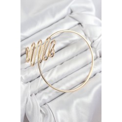 Pirinç Kıvrımlı Model Gold Renk Kadın Pazu Bileklik