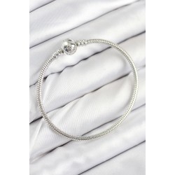 Pirinç Charm Topcuk Model Gümüş Renk Kadın Bileklik