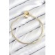 Pirinç Charm Zirkon Taşlı Yonca Model Gold Renk Kadın Bileklik Pirinç Charm Zirkon Taşlı Yonca Model Gold Renk Kadın Bileklik
