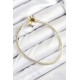 Pirinç Charm Zirkon Taşlı Yonca Model Gold Renk Kadın Bileklik Pirinç Charm Zirkon Taşlı Yonca Model Gold Renk Kadın Bileklik