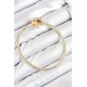 Pirinç Charm Zirkon Taşlı Kalp Model Gold Renk Kadın Bileklik