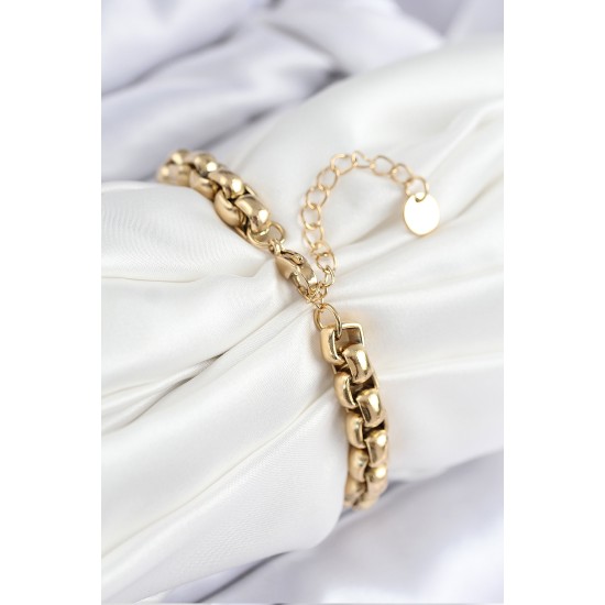 316L Çelik Halat Zincir Model Gold Renk Kadın Bileklik 316L Çelik Halat Zincir Model Gold Renk Kadın Bileklik