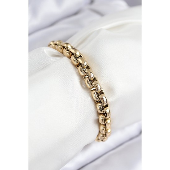 316L Çelik Halat Zincir Model Gold Renk Kadın Bileklik 316L Çelik Halat Zincir Model Gold Renk Kadın Bileklik