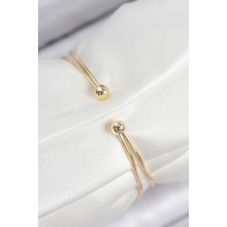 Pirinç Zirkon Taşlı Fiyonk Ve Yonca Model Gold Renk Kadın Bileklik