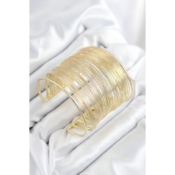 Pirinç Tel Sarma Model Gold Renk Kadın Bileklilk