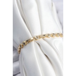 Pirinç VIP Seri Zirkon Taşlı Gold Renk Kadın Bileklik