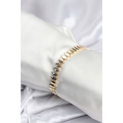 Pirinç VIP Seri Gold Renk Sıralı Arpa Model Kadın Bileklik