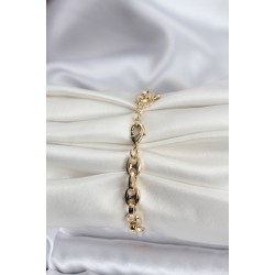 14K Gold Renk Kaplama Kahve Çekirdeği Model CM Kadın Bileklik