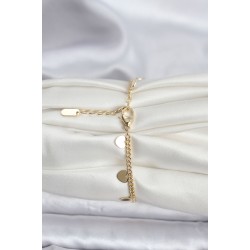 14K Gold Renk Kaplama Kalpli Model CM Kadın Bileklik