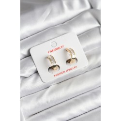 14K Gold Renk Kaplama CM Kadın Küpe