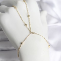 316L Çelik Gold Renk Topçuk Zincir Model Kadın Şahmeran