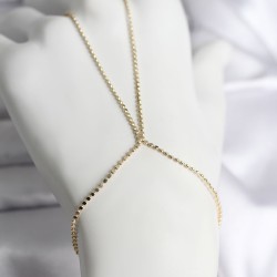 316L Çelik Gold Renk Ezme Zincir Model Kadın Şahmeran