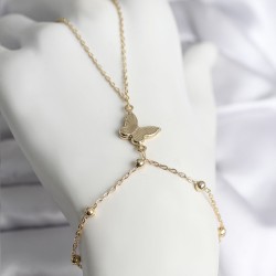 316L Çelik Gold Renk Kelebek Model Kadın Şahmeran