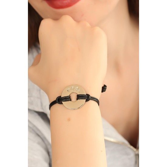 COOL (Havalı) Siyah Deri İpli Unisex Mood Bileklik COOL (Havalı) Siyah Deri İpli Unisex Mood Bileklik