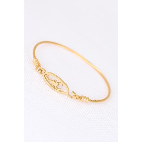 Gold Çelik Akrepli Erkek Kelepçe Bileklik Gold Çelik Akrepli Erkek Kelepçe Bileklik