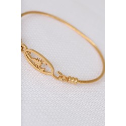 Gold Çelik Akrepli Erkek Kelepçe Bileklik