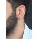 Silver Renk Kaplama Göktürkçe Yazı Figürlü Çelik Kıstırmalı Erkek Küpe Silver Renk Kaplama Göktürkçe Yazı Figürlü Çelik Kıstırmalı Erkek Küpe