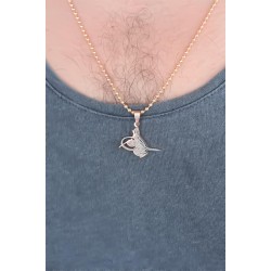 Rose Renk Metal Osmanlı Tuğra Figürlü Erkek Kolye