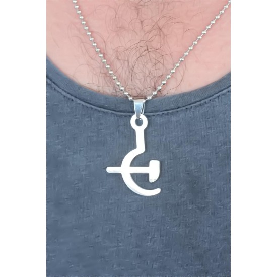Silver Renk Metal Orak ve Balta Figürlü Erkek Kolye Silver Renk Metal Orak ve Balta Figürlü Erkek Kolye