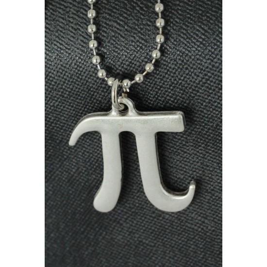 Pi Sayısı Tasarımlı Metal Erkek Kolye Pi Sayısı Tasarımlı Metal Erkek Kolye