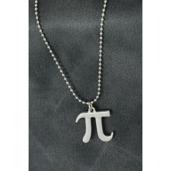 Pi Sayısı Tasarımlı Metal Erkek Kolye Pi Sayısı Tasarımlı Metal Erkek Kolye